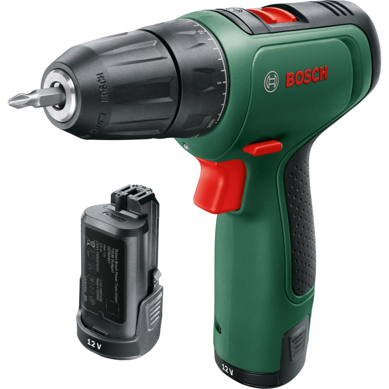 Bosch Aku šroubovák Easydrill 1200 se 2x 1,5 Ah a sadou vrtáků/bitů