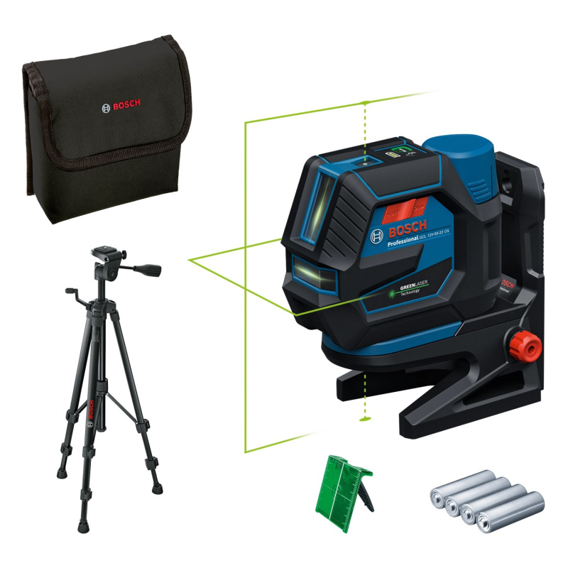 Bosch Professional Kombinovaný laser GCL 12V-50-22 CG vč. 4x baterie + stativ