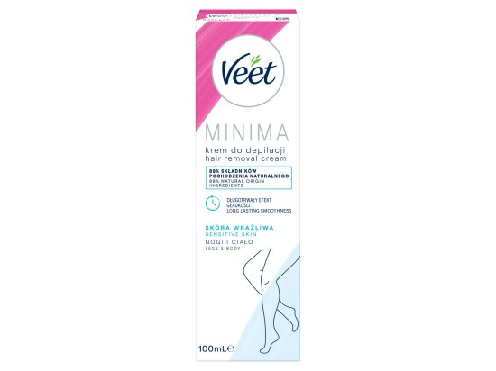 Veet Minima Sensitive Skin depilační krém pro citlivou pokožku aloe vera a vitamin E 100 ml