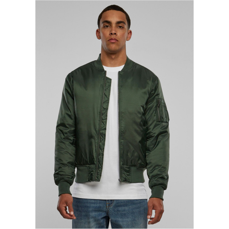 Basic Bomber Jacket olivová