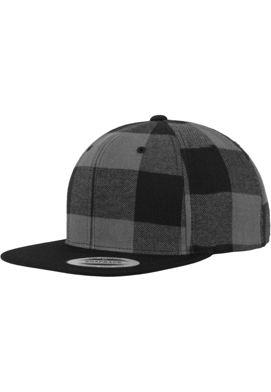 Zaškrtnutý Flanell Snapback blk/cha