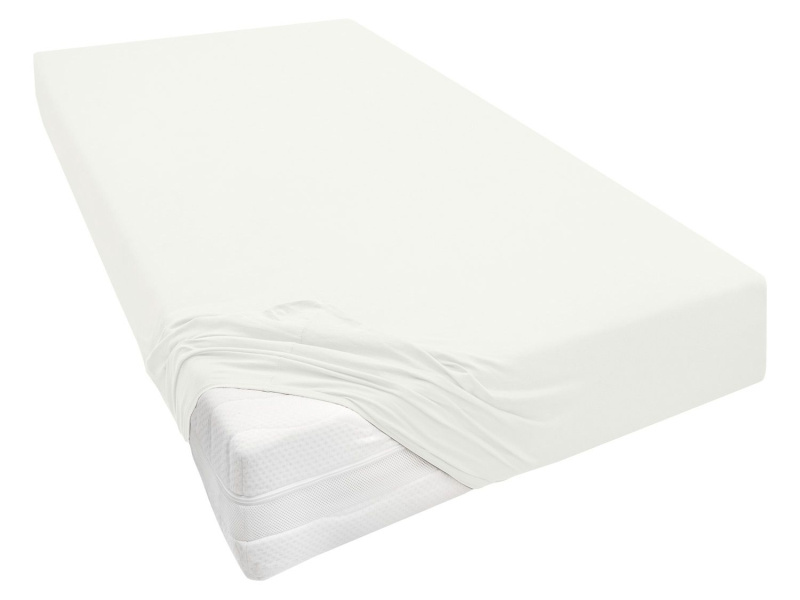 Biberna Žerzejové napínací prostěradlo (90–100 x 200–220 cm, krémová)