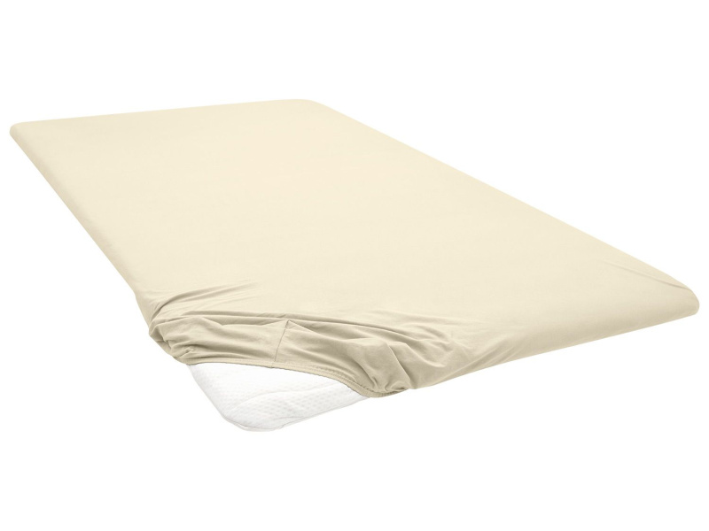 Biberna Žerzejové napínací prostěradlo na podložku na matraci (šampaňské, 140-160 x 200 cm)