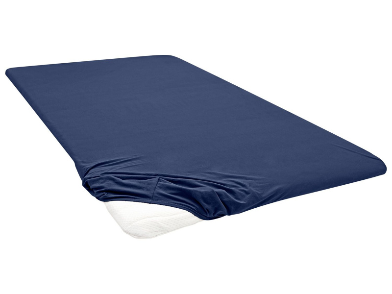 Biberna Žerzejové napínací prostěradlo na podložku na matraci (indigo, 140-160 x 200 cm)