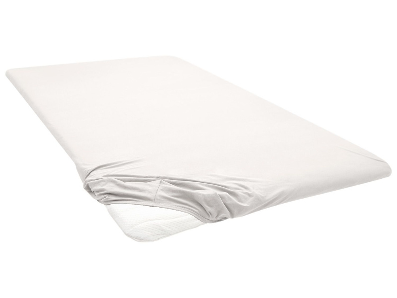 Biberna Žerzejové napínací prostěradlo na podložku na matraci (světle béžová, 90-100 x 200 cm)