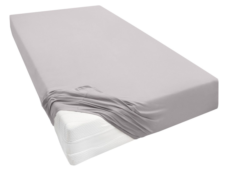 Biberna Žerzejové napínací prostěradlo (140–160 x 200–220 cm, šedá)
