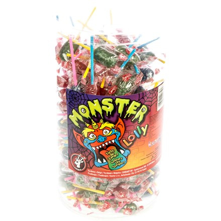 Lolly MONSTER lízátka barvící 150 x 10 g
