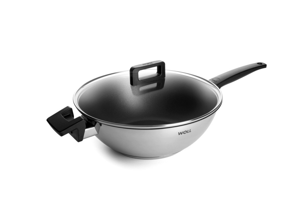 Woll Nerezová wok pánev s nepřilnavým povrchem Concept, Ø 28 cm / 4,5 l 1030NC