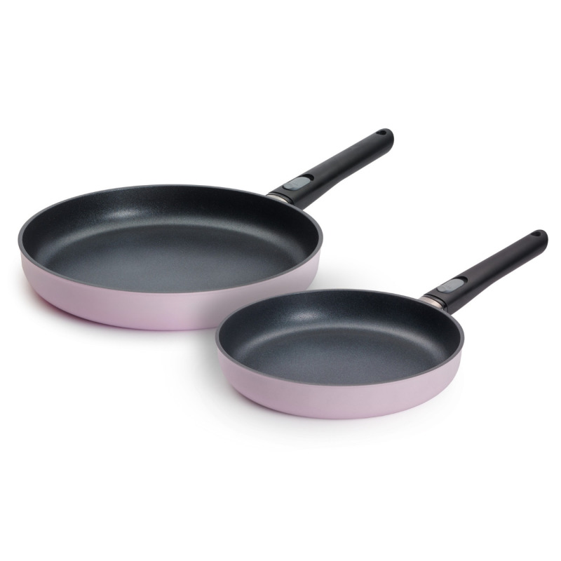 Woll Sada 2ks pánví na indukci, 24 + 28 cm, odnímatelná rukojeť, růžová EC-SET0001-HRS