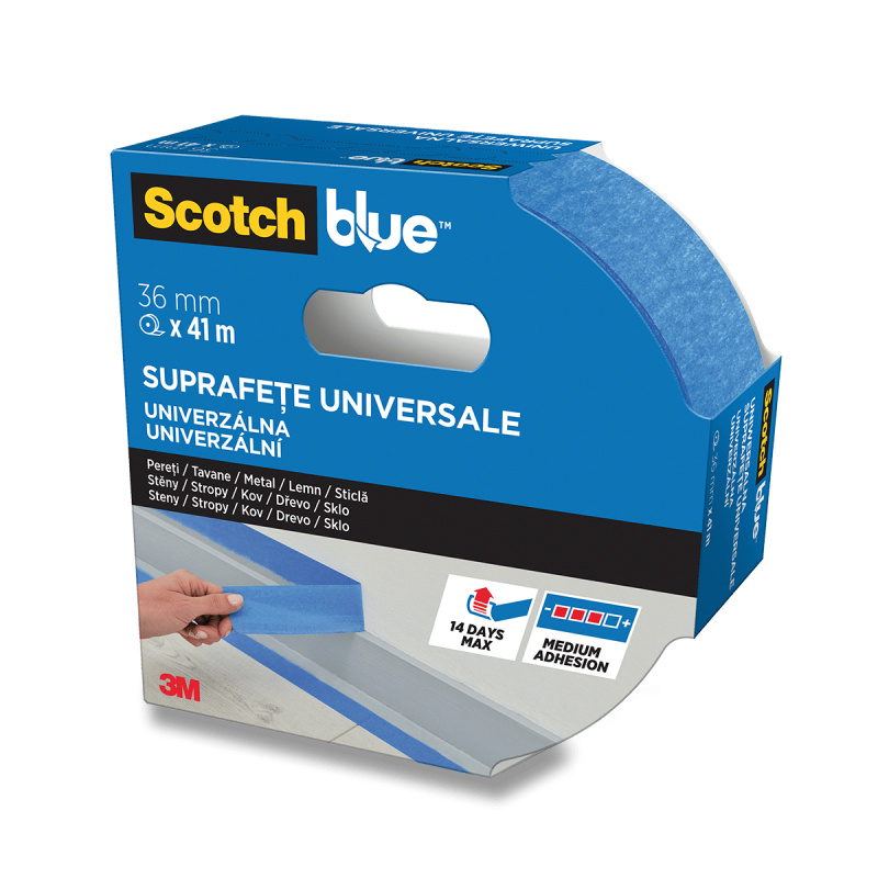3M Scotch 2090 - lehce odstranitelná maskovací páska - modrá, 36 mm x 41 m
