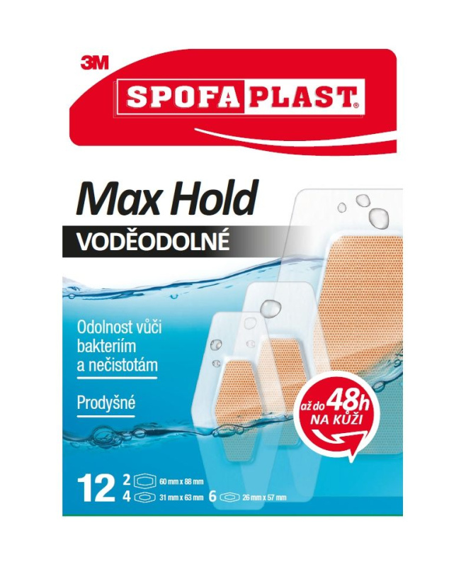 3M™ SPOFAPLAST 191N Max hold voděodolné náplasti 12 kusů