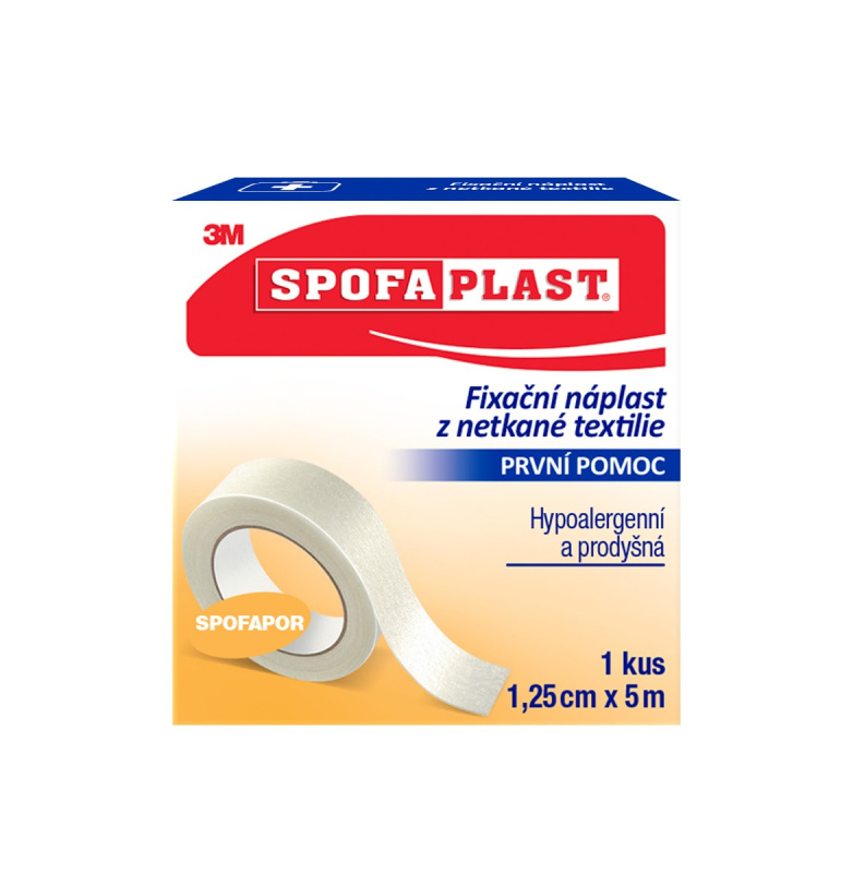 3M™ SPOFAPLAST 731 Fixační náplast z netkané textilie 12,5 mm x 5 m 1 kus