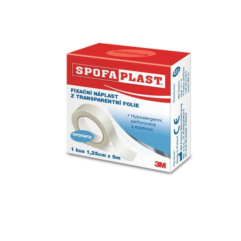 3M Spofaplast® Náplast z transparentní fólie 431, 5m×12,5mm,1ks