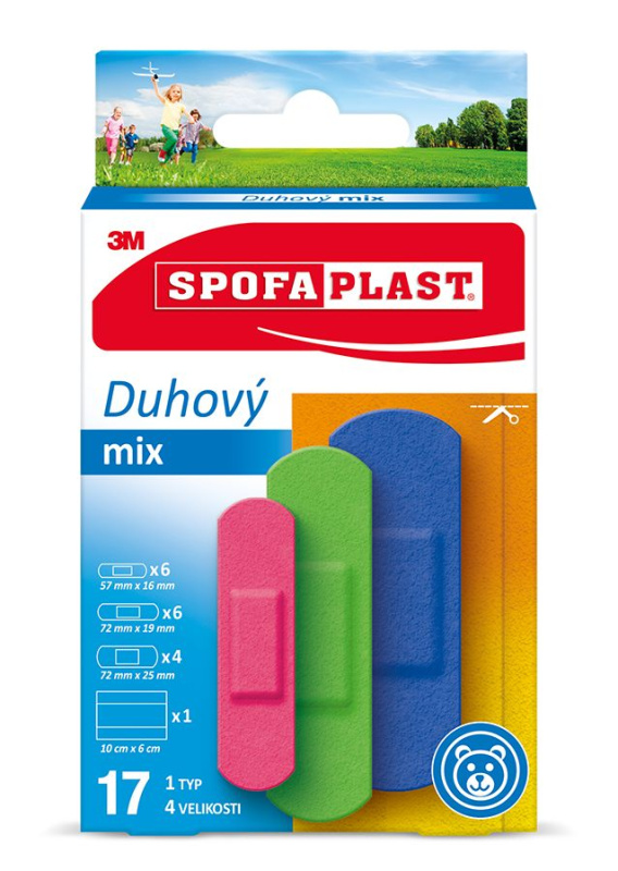 3M Spofaplast® Duhový Mix 606, 17 ks