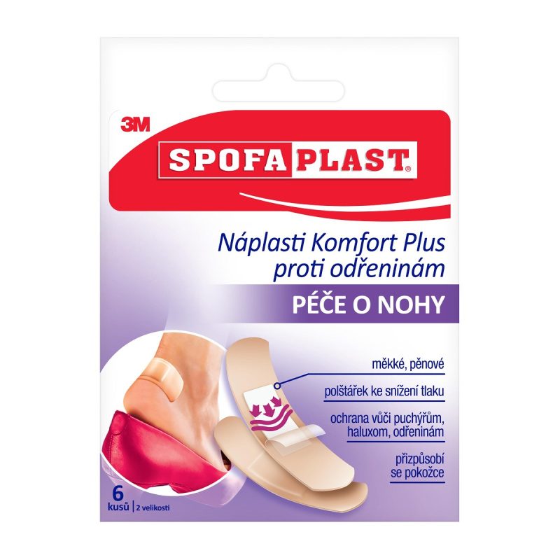 3M™ SPOFAPLAST 187 Komfort Plus náplasti proti odřeninám 6 ks