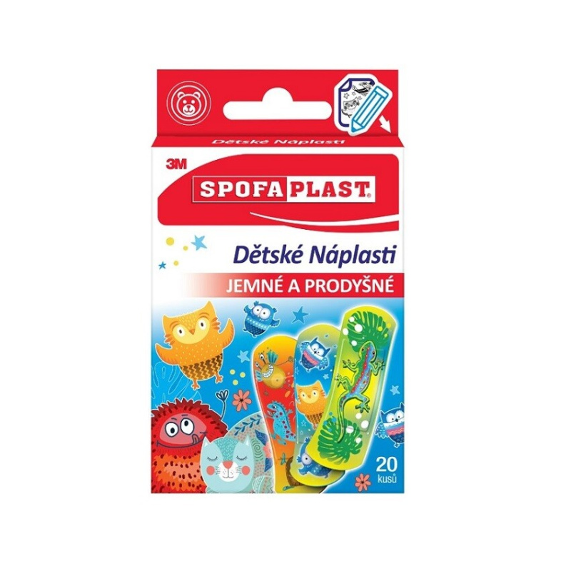 3M™ SPOFAPLAST 116 Dětské náplasti 72 x 25 mm 20 kusů