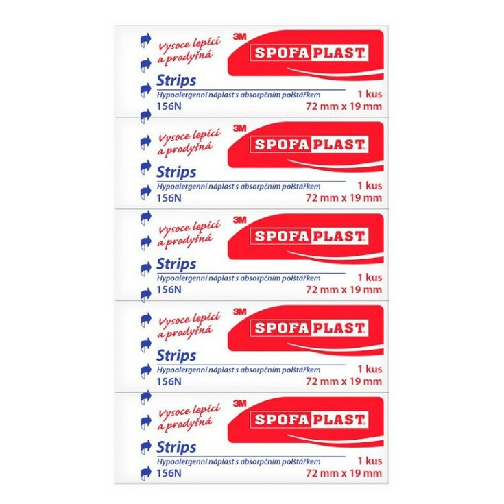 3M Spofaplast® Strips 156N, 72 mm × 19 mm, 5 ks