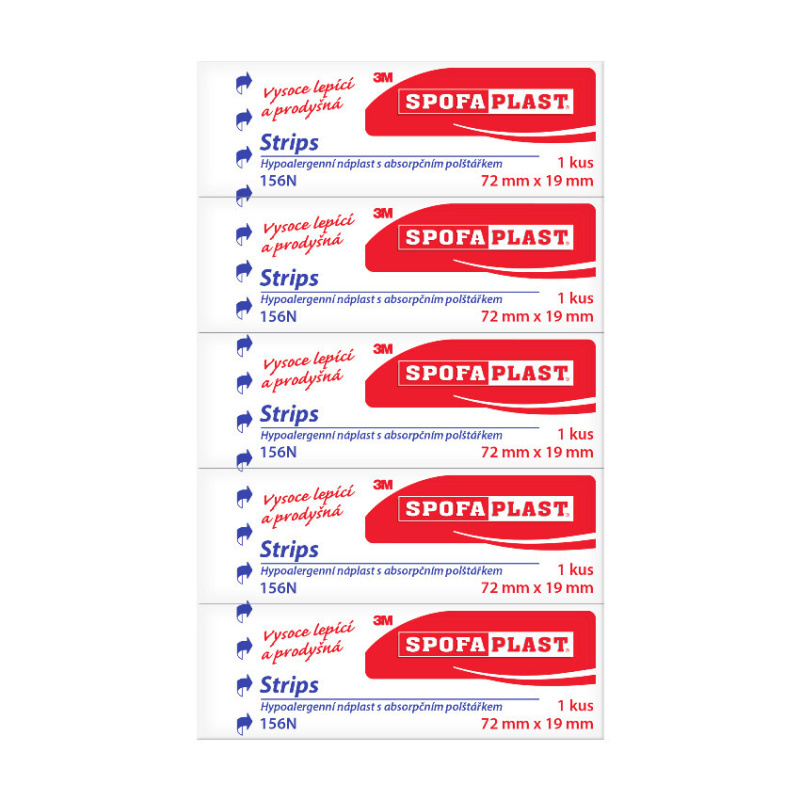 3M Spofaplast® Strips 156N, 72 mm × 19 mm, 5 ks