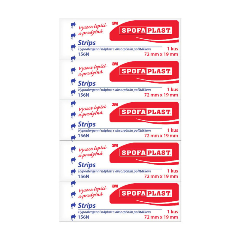 3M Spofaplast® Strips 156N, 72 mm × 19 mm, 5 ks