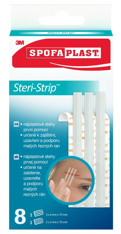 3M™ SPOFAPLAST 801 Steri-Strip náplasťové stehy 8 kusů