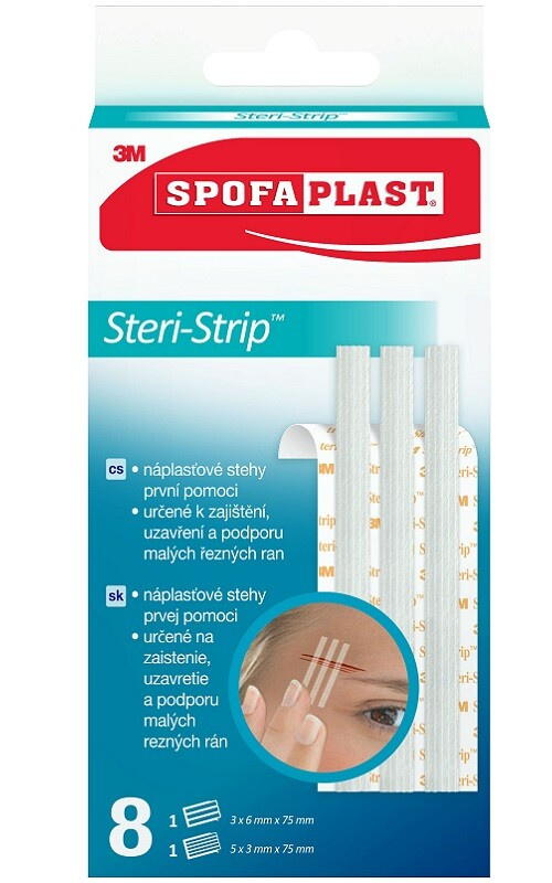 3M™ SPOFAPLAST 801 Steri-Strip náplasťové stehy 8 kusů