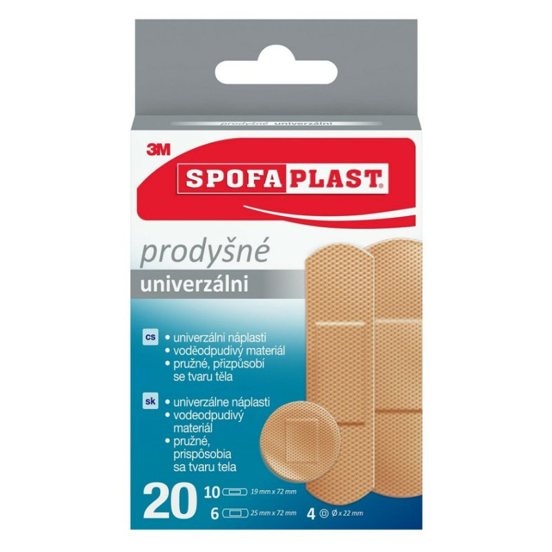 3M Spofaplast 176 - hypoalergenní náplast - univerzální, 20 ks