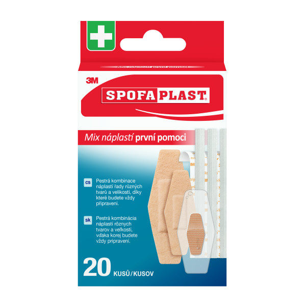 3M™ SPOFAPLAST 607 Náplasti první pomoci mix 20 ks