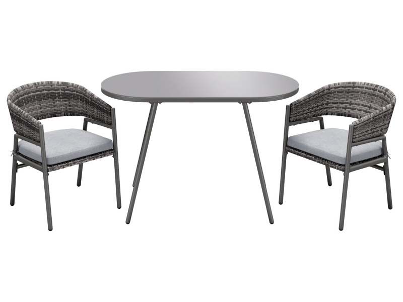 Livarno home Sada balkónového nábytku, 3dílná