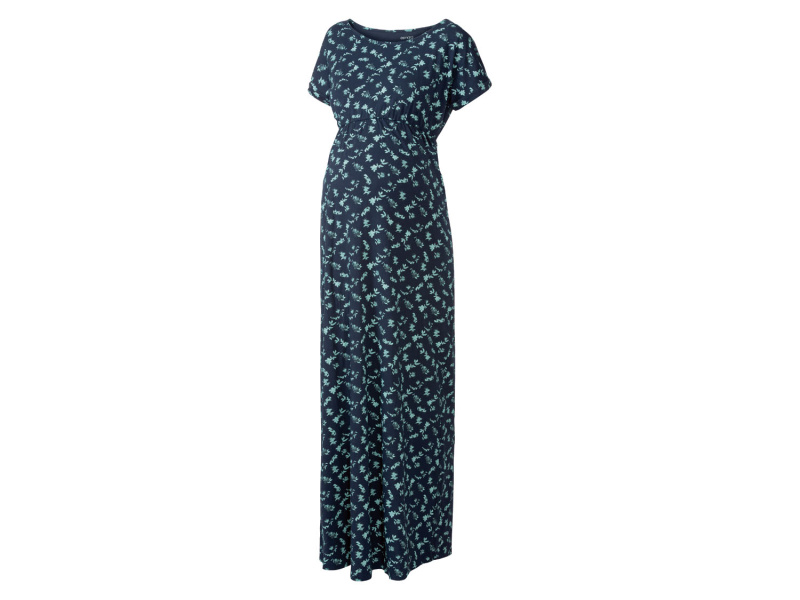 esmara® Dámské těhotenské maxi šaty (XL (48/50), námořnická modrá)