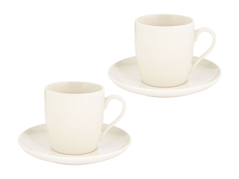 Ernesto® Sada šálků na latté / cappuccino, 2dílná sada (šálky na latté, bílá)