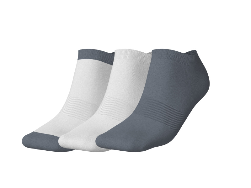 Crivit Dámské sportovní ponožky s BIO bavlnou, 3 páry (bílá/šedá, 39-42)