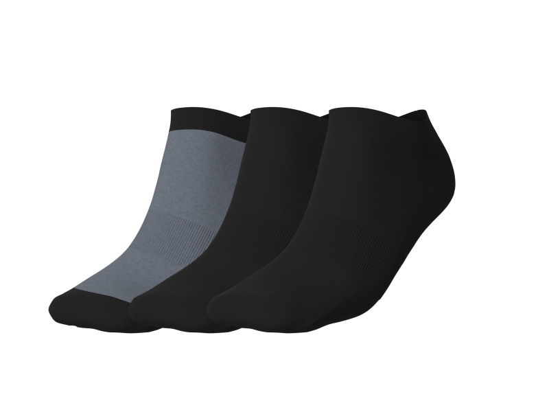 Crivit Dámské sportovní ponožky s BIO bavlnou, 3 páry (šedá/černá, 39-42)