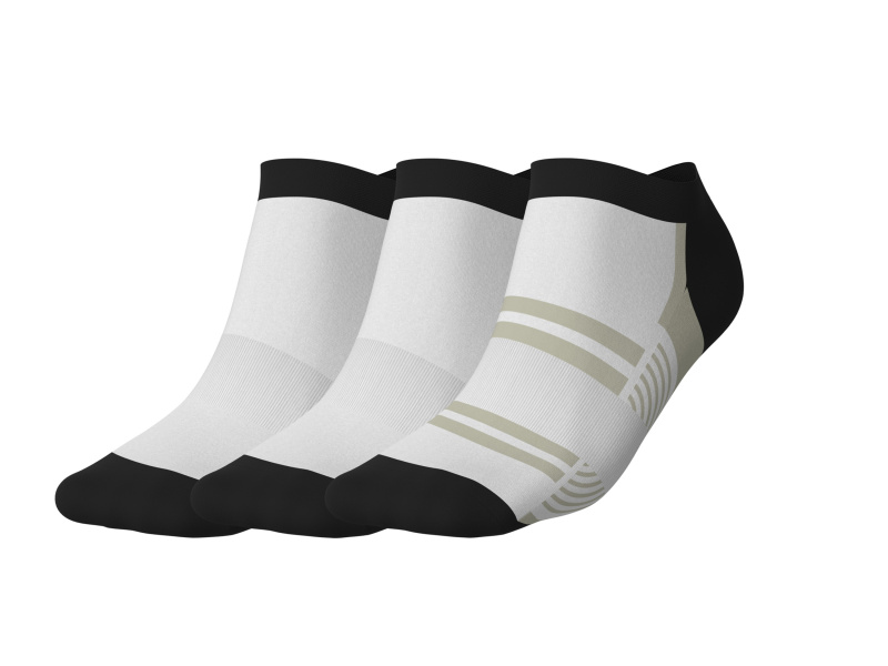 Crivit Dámské sportovní ponožky s BIO bavlnou, 3 páry (bílá/černá, 35-38)