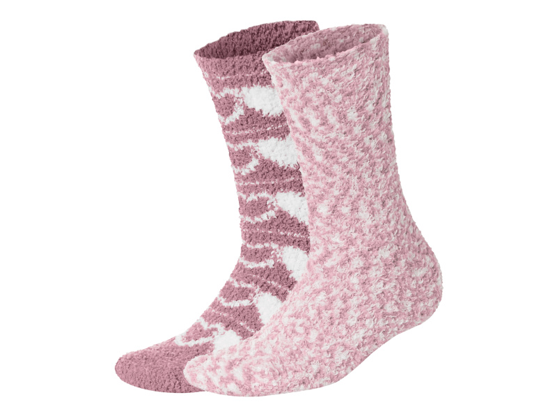 esmara® Dámské hebké ponožky, 2 páry (růžová/bílá, 39-42)