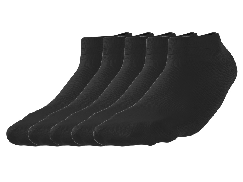 esmara Men Pánské termo nízké ponožky, 5 párů (černá, 43-46)