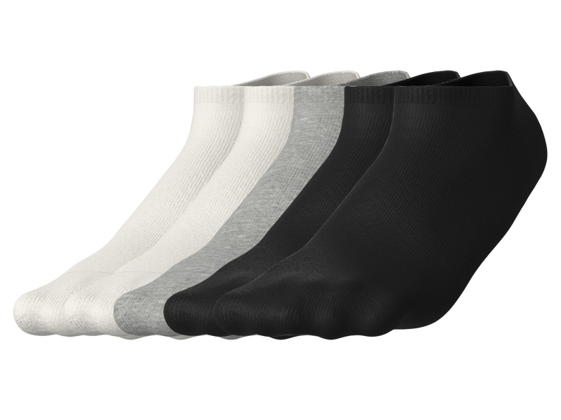 esmara® Dámské nízké termo ponožky, 5 párů (bílá/šedá/černá, 35-38)