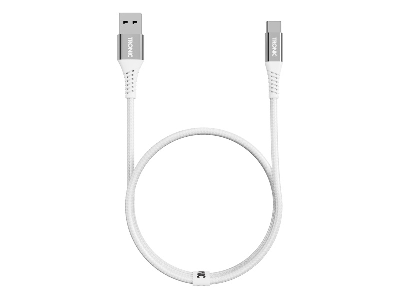 Tronic® Nabíjecí a datový kabel, 1 m (Usb-A - USB-C/bílá)