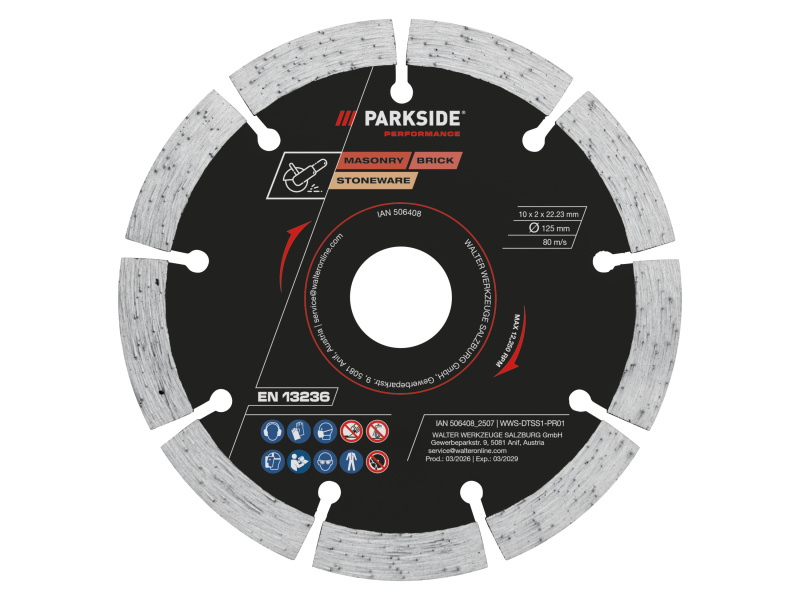 Parkside Performance® Sada řezných kotoučů, 12dílná / Sada hrubovacích kotoučů, 4dílná / Diamantový řezný kotouč (diamantový řezný kotouč)