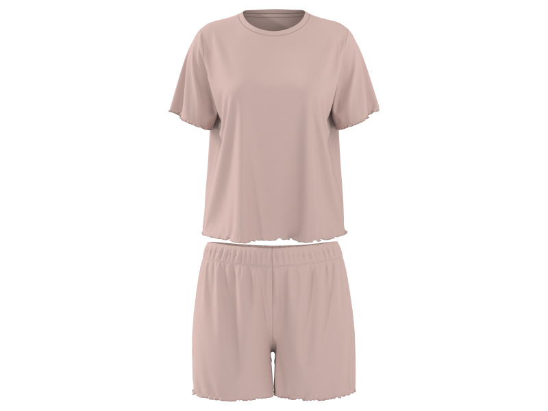 esmara® Dámské vroubkované pyžamo (růžová, XL (48-50))