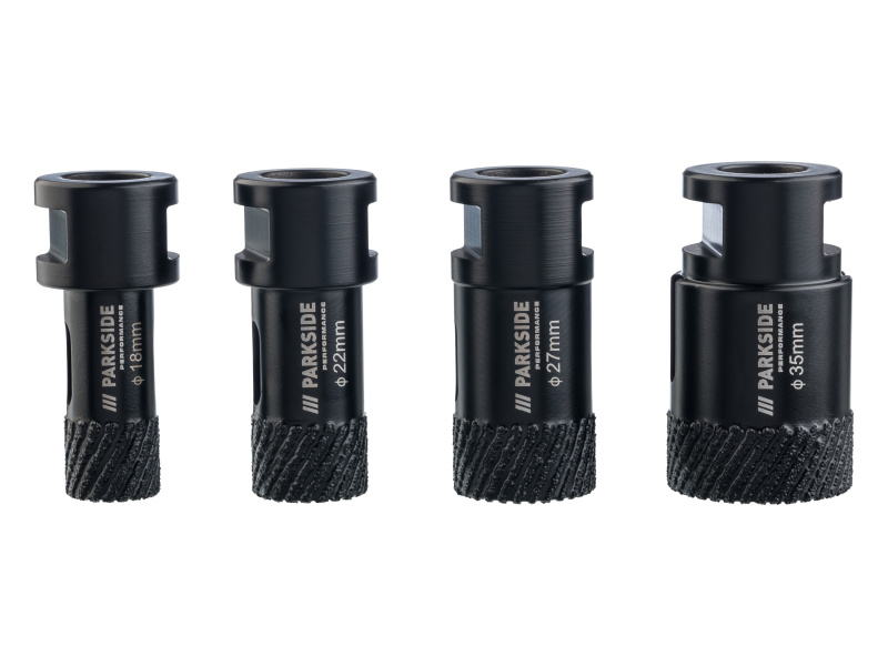 Parkside Performance® Diamantové vrtací korunky (vrtací korunky Ø 18, 22, 27, 35 mm)