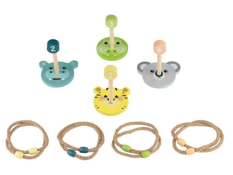 lupilu® Dřevěná venkovní hra (házení kroužků)