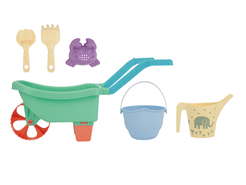 lupilu® Hračky na písek s kolečkem/vozíkem (sada s kolečkem)