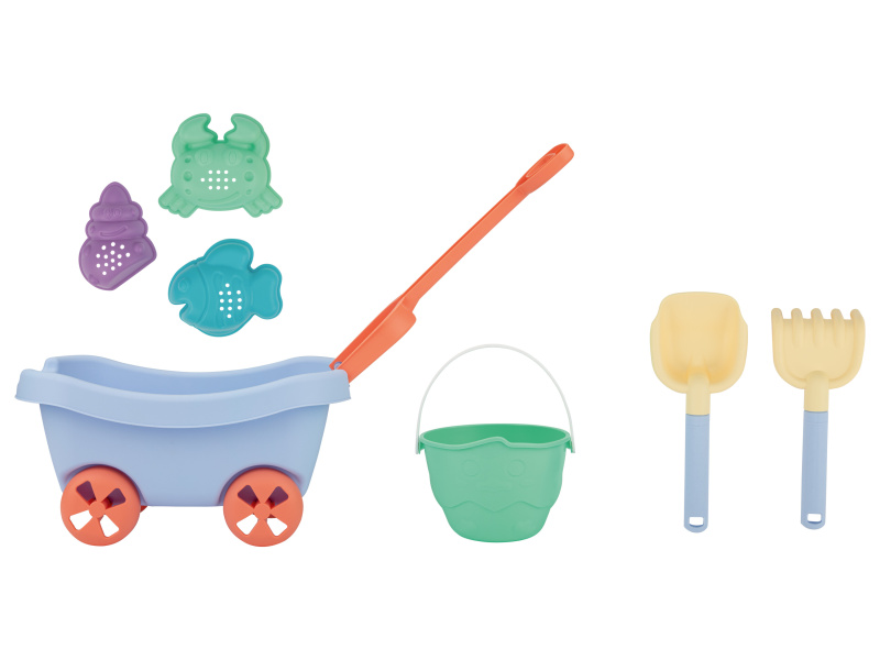 lupilu® Hračky na písek s kolečkem/vozíkem (sada s vozíkem)