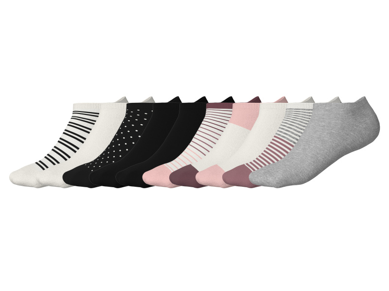 Esmara Kids Dětské teniskové ponožky, 10 kusů (růžová/bílá/šedá, 31-34)