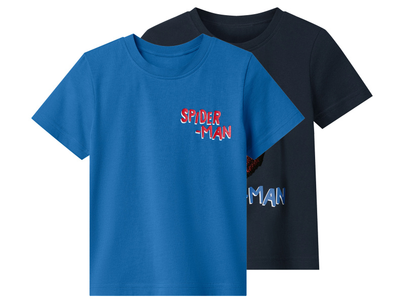 Dětské triko, 2 kusy (modrá / navy modrá, 122/128)