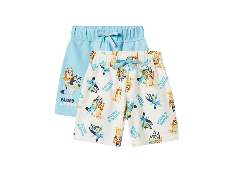 Dětské teplákové kraťasy, 2 kusy (Bluey, 122/128)