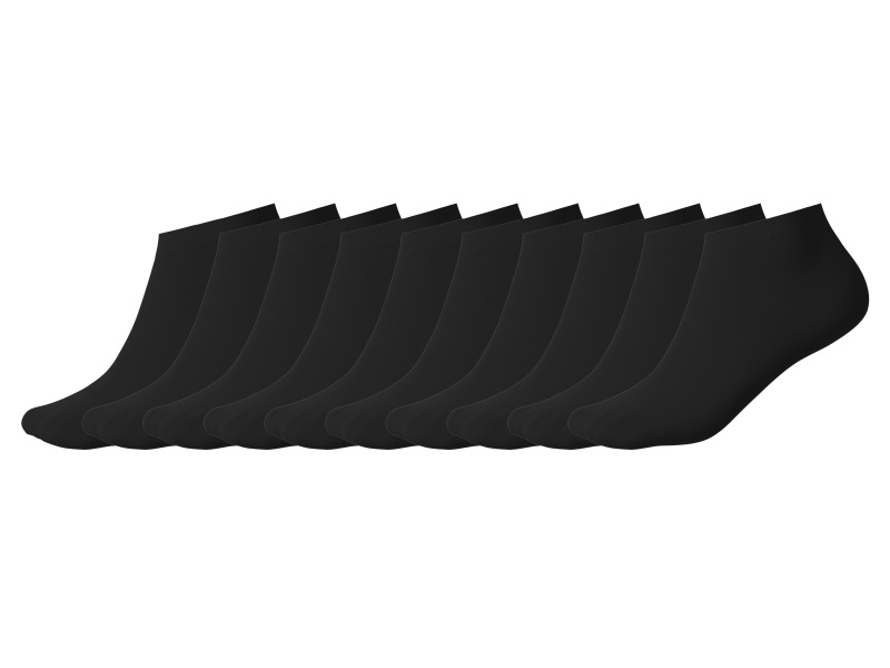 esmara® Dámské nízké ponožky, 10 párů (černá, 39-42)