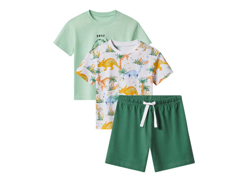 lupilu® Dívčí / Chlapecká letní souprava, 3dílná (zelená/bílá, 122/128)