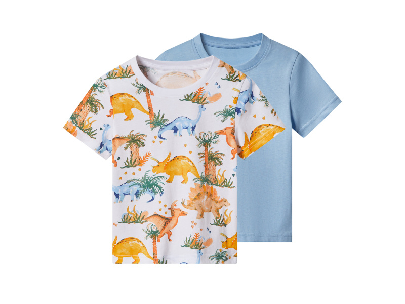 lupilu® Dětské triko, 2 kusy (bílá/modrá, 122/128)