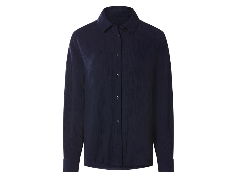 esmara® Dámská mušelínová blůza (navy modrá, S(36/38))